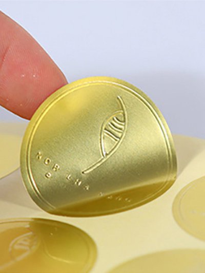 亮金不干胶凹凸