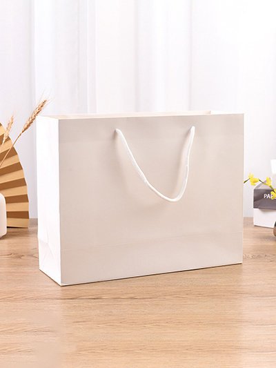 棉绳白卡纸袋