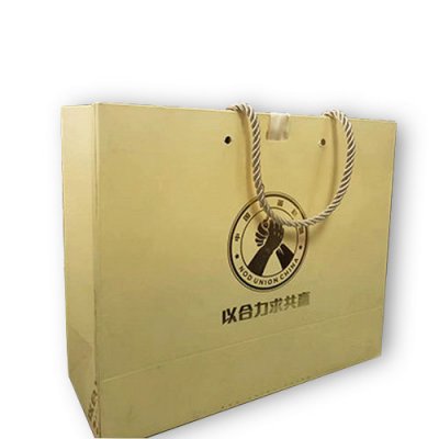 金色三股绳烫金纸袋